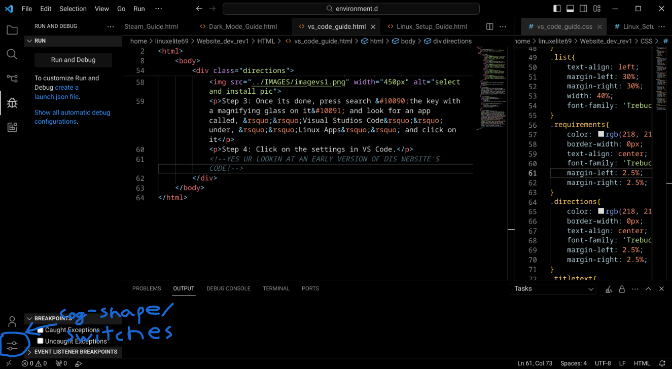 vscode settings location pic